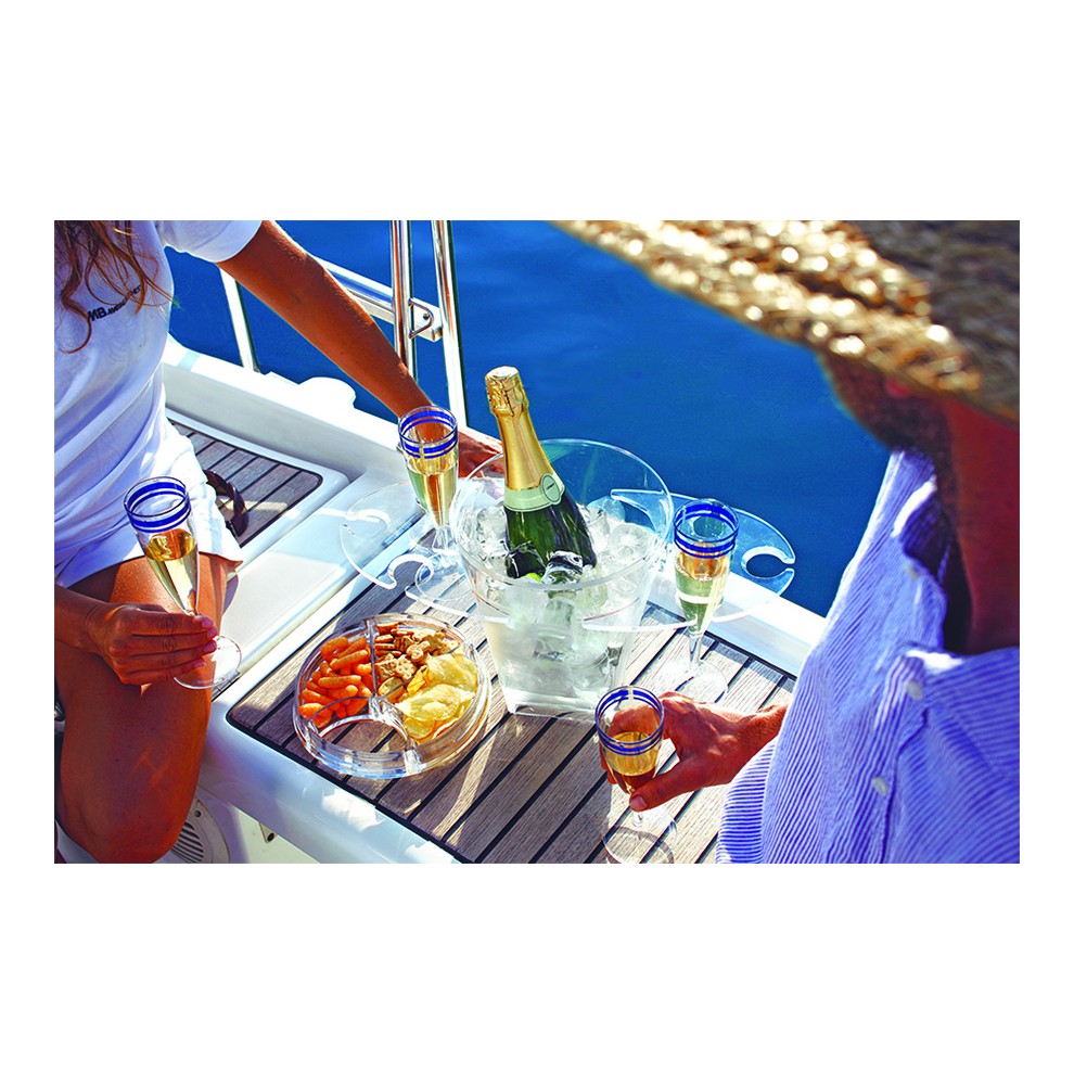Set à champagne : seau + porte-flûtes + coupelles aperitif