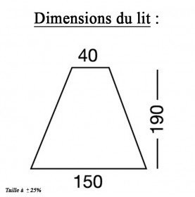 Drap housse élastique de bateau lit triangle avant