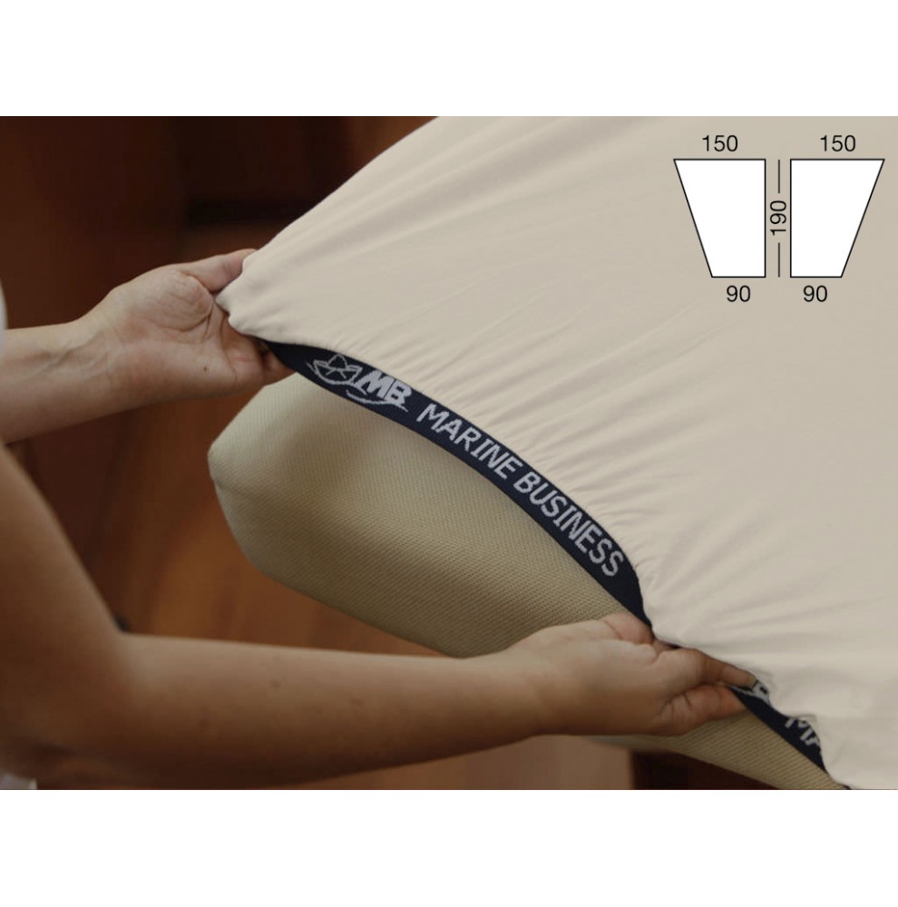 Drap housse bateau pour banette triangle avant double Drap housse bateau pour banette triangle avant double