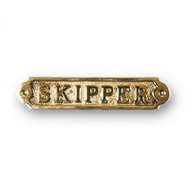 Plaque décorative en laiton " SKIPPER "