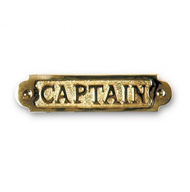 Plaque décorative en laiton " CAPTAIN "