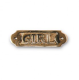 Plaque décorative en laiton " GIRL "