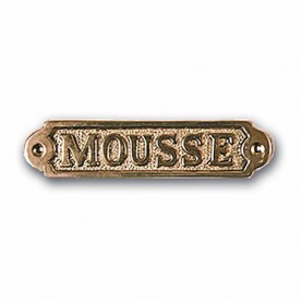Plaque décorative en laiton " MOUSSE "
