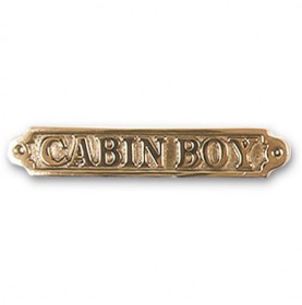 Plaque décorative en laiton " CABIN BOY "