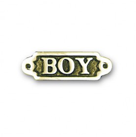 Plaque décorative en laiton " BOY "