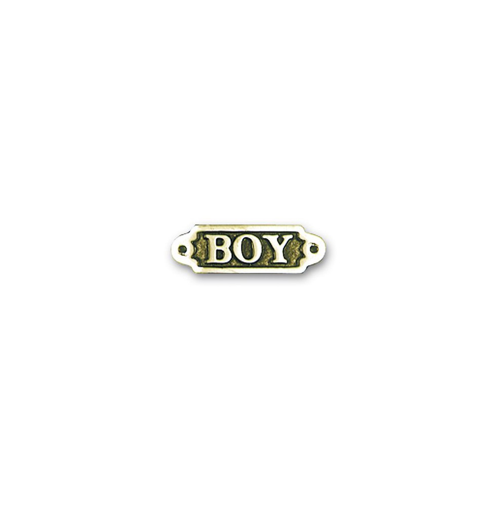 Plaque décorative en laiton " BOY "