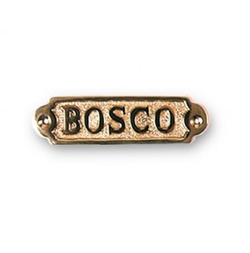 Plaque décorative en laiton " BOSCO "