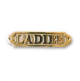 Plaque décorative en laiton " LADIES "