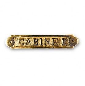 Plaque décorative en laiton " CABINE I "