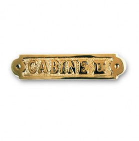 Plaque décorative en laiton " CABINE II "