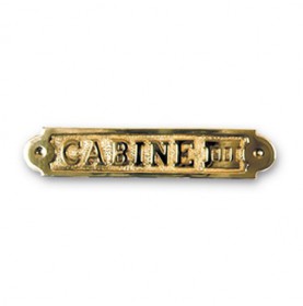 Plaque décorative en laiton " CABINE III "