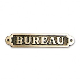 Plaque décorative en laiton " BUREAU "