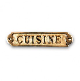 Plaque décorative en laiton " CUISINE "