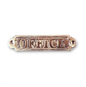 Plaque décorative en laiton " OFFICE "