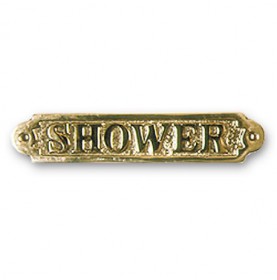 Plaque décorative en laiton "SHOWER "