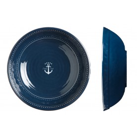 Service de 6 assiettes creuses motif ancre