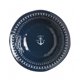 Set de 6 bols marines motif ancre et contour fantaisie