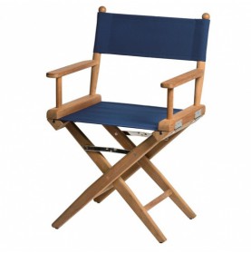 Chaise Metteur en scène classique en teck avec assise marine