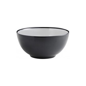 6 bols anthracite en mélamine avec cercle antidérapant
