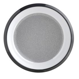 Assiette creuse mélamine antidérapante anthracite, blanche Ø 21,5cm