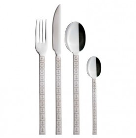 Set de 24 couverts en acier inoxydable à motif ancres