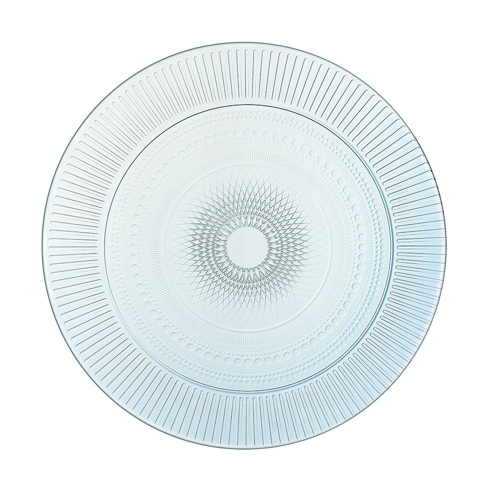 Assiette plate en verre trempé haute résistance Ø 25cm