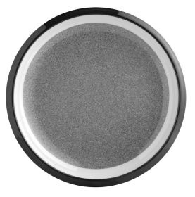 Assiette plate en mélamine avec cercle antidérapant anthracite/blanc Ø 19,5cm