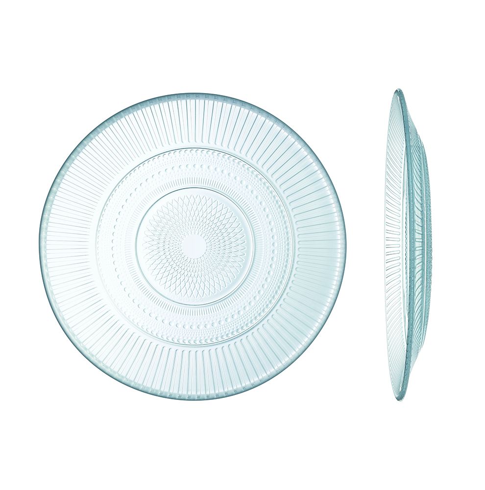 Assiette plate en verre trempé haute résistance Ø 19cm