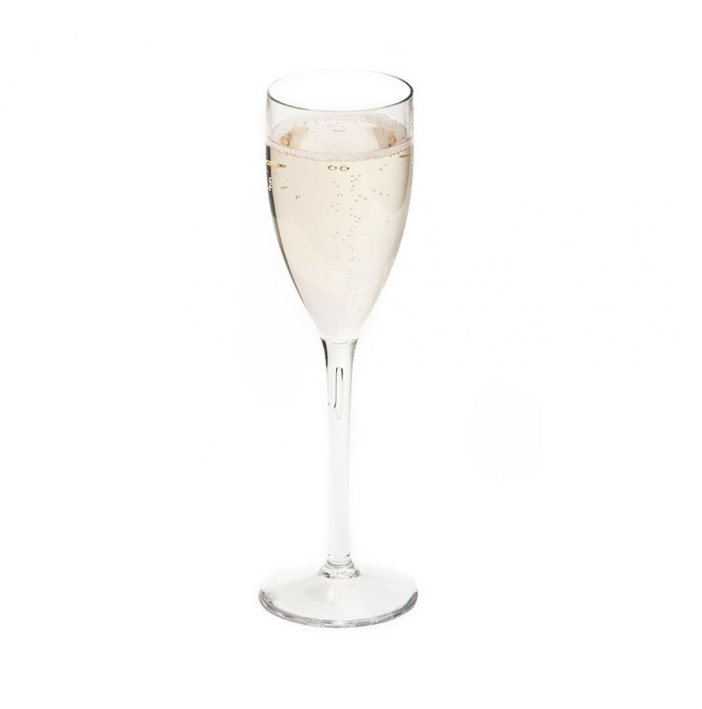 1 flûte à champagne en mélamine transparente 20 cm