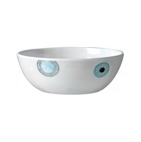 Saladier en mélamine avec cercle antidérapant motifs multicolore