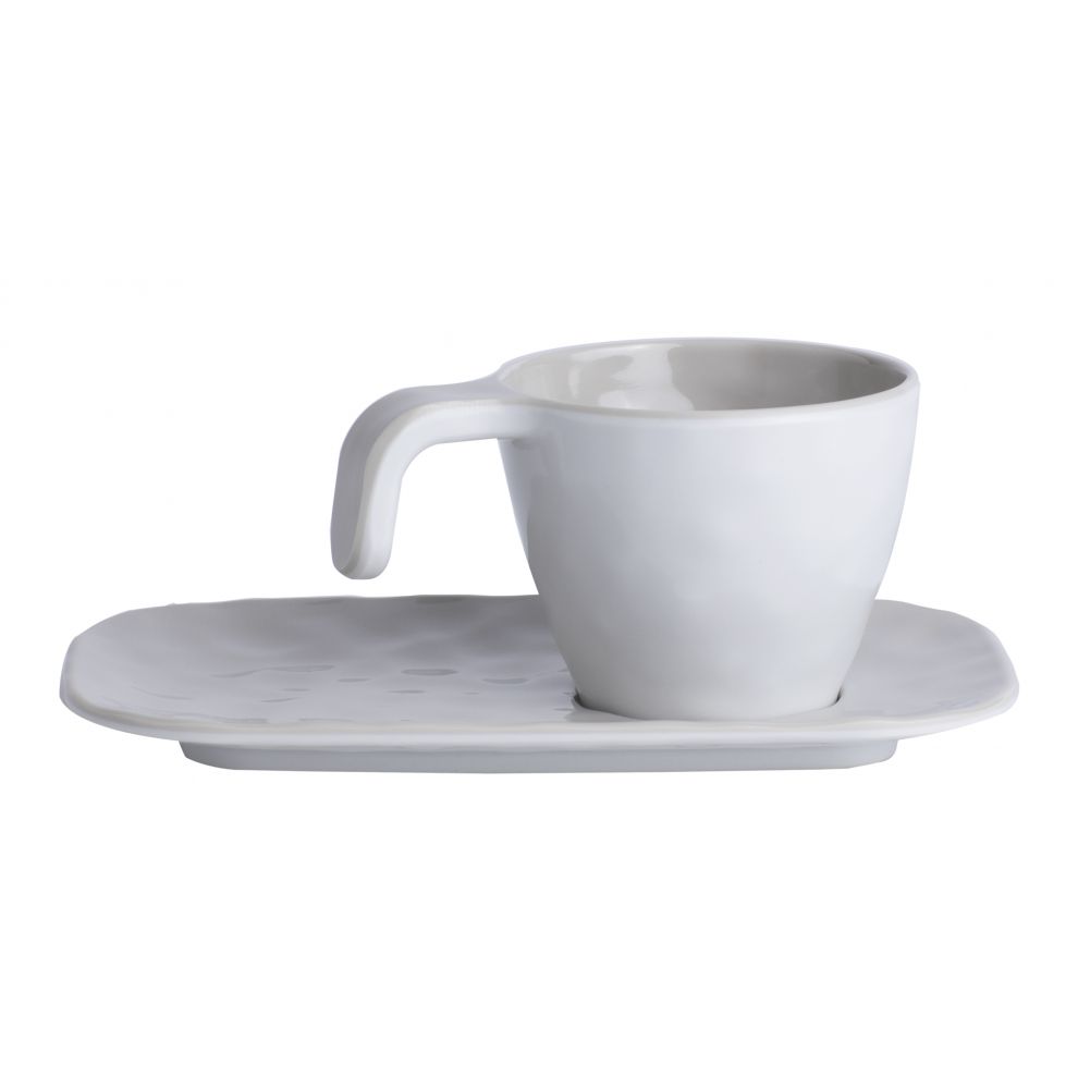 6 tasses expresso et soucoupes en mélamine aspect céramique - 6 coloris 6 tasses expresso et soucoupes en mélamine aspect céramique - 6 coloris