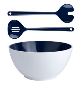 Lot saladier et couverts incassable en mélamine - 6 coloris