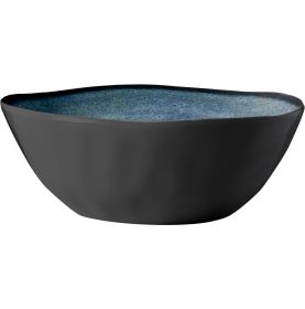 Elégant saladier dans les coloris bleu et gris en melamine.