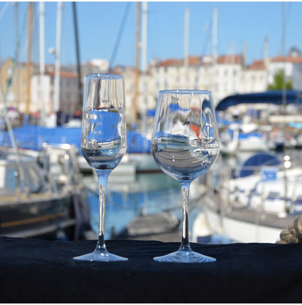 Flûte à champagne verre trempé haute résistance aux chocs 16 cl