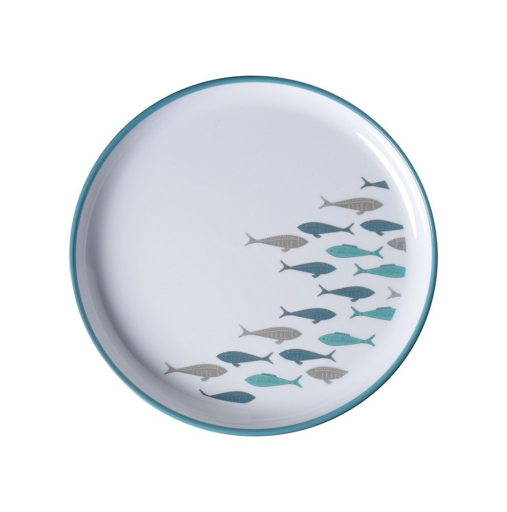 Assiettes Plastique 9 Pouces Anti-Dérapantes - Lot De 6 Couleurs Micro-Ondable Et Lave-Vaisselle