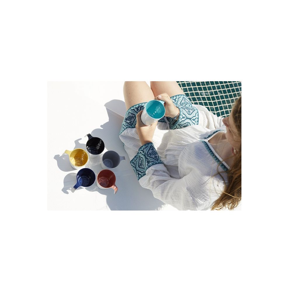 6 Mugs empilables en mélamine - 6 coloris - Antichoc