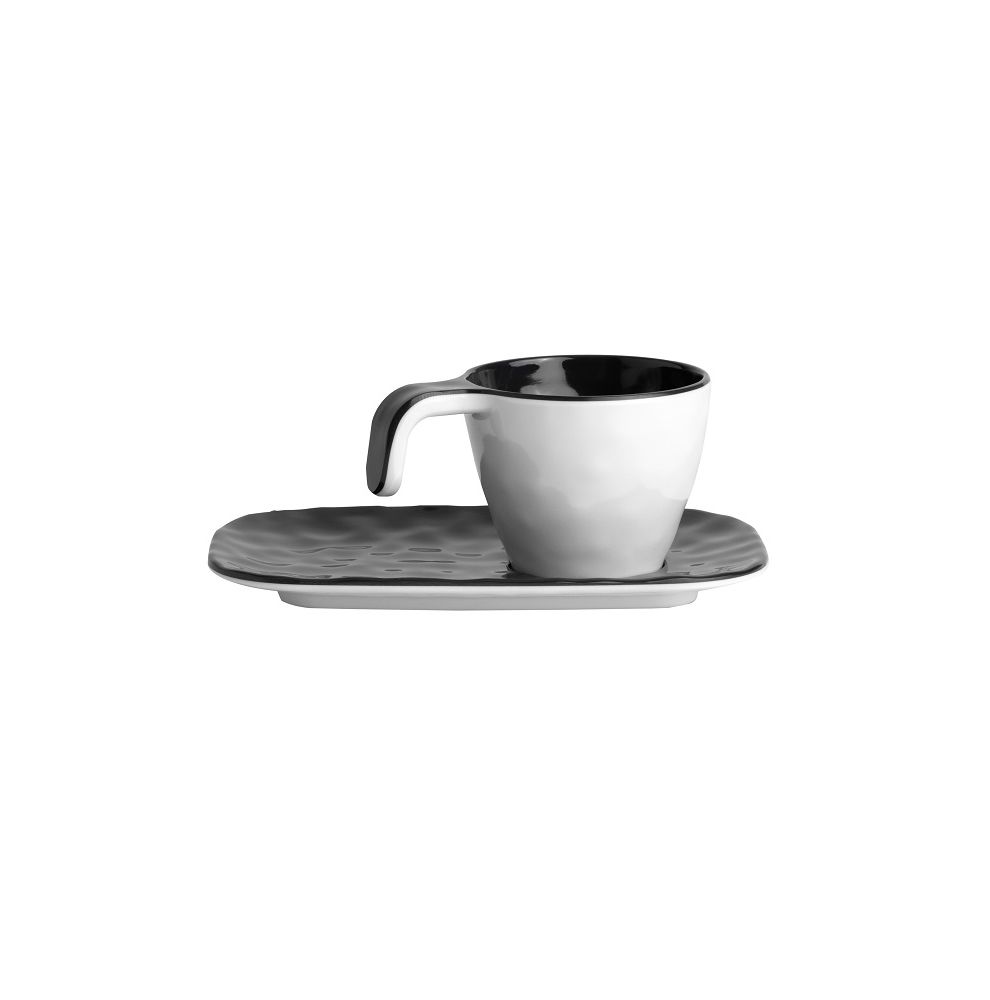 6 tasses expresso et soucoupes en mélamine aspect céramique - 6 coloris 6 tasses expresso et soucoupes en mélamine aspect céramique - 6 coloris