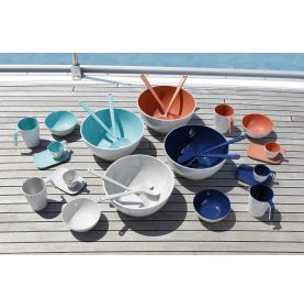 Lot saladier et couverts incassable en mélamine - 6 coloris