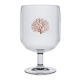 Lot de 6 verres à pied Ecozen incassable motif corail