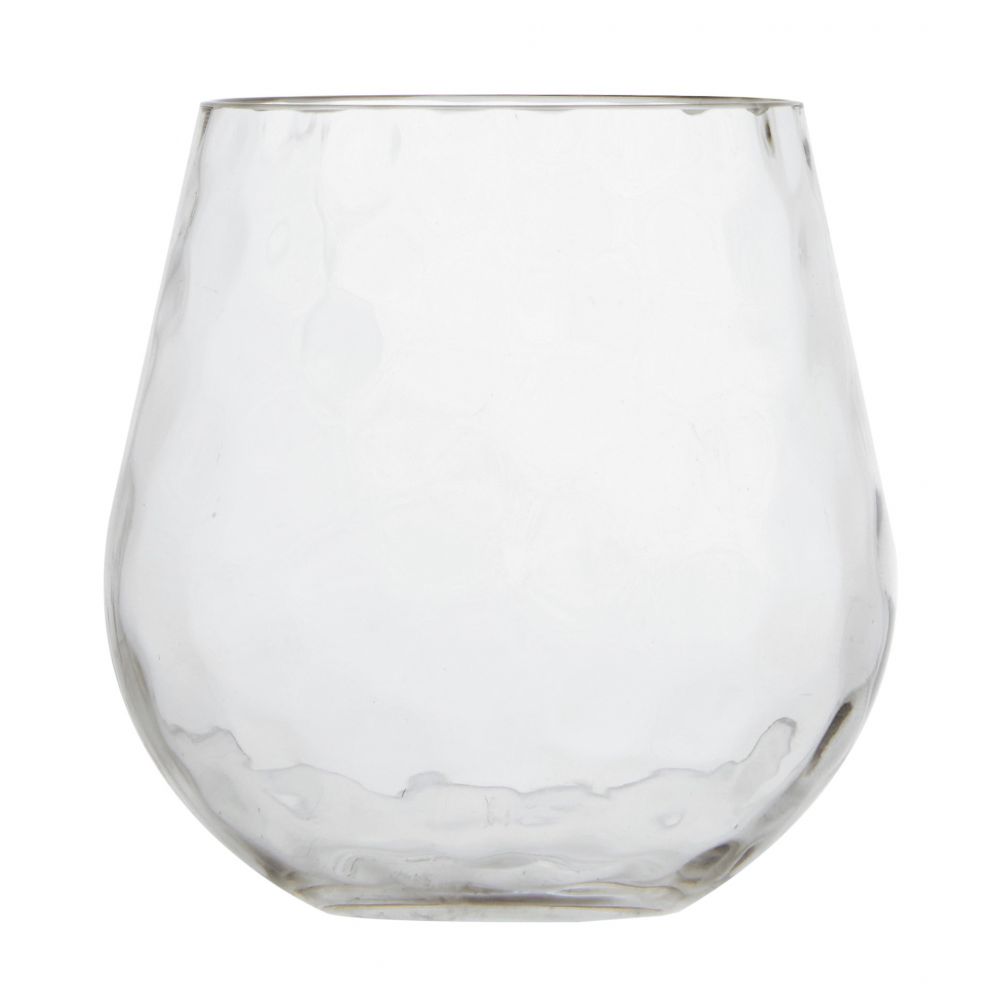6 verres à eau incassables effet "martelé"
