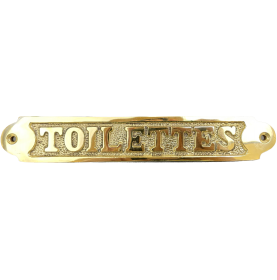 Plaque décorative en laiton " TOILETTE "
