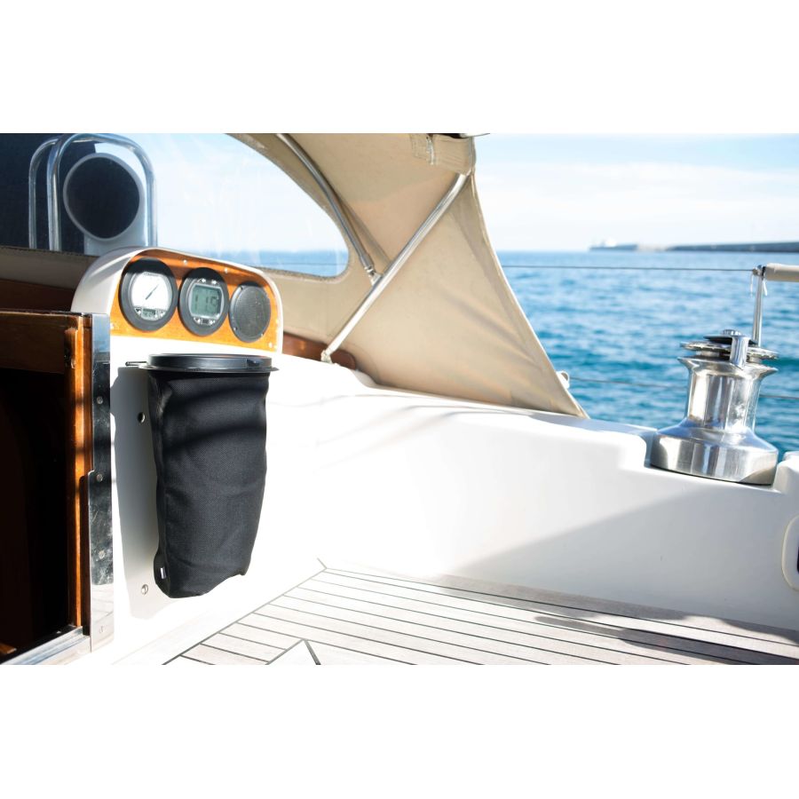 Poubelle rétractable pour bateau souple 5L bleue