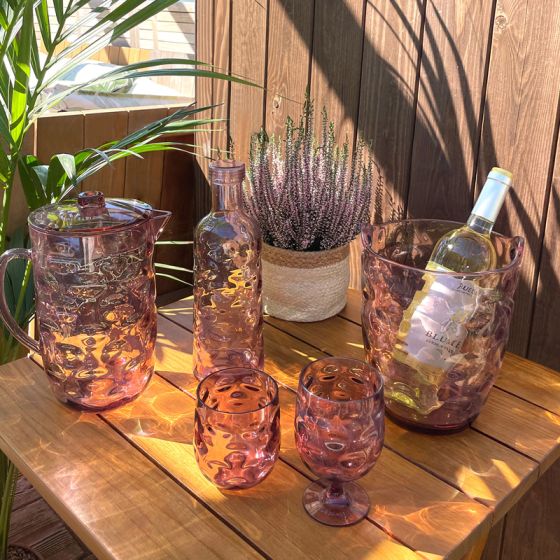 6 Verres à vins couleur rouge bordeaux empilables