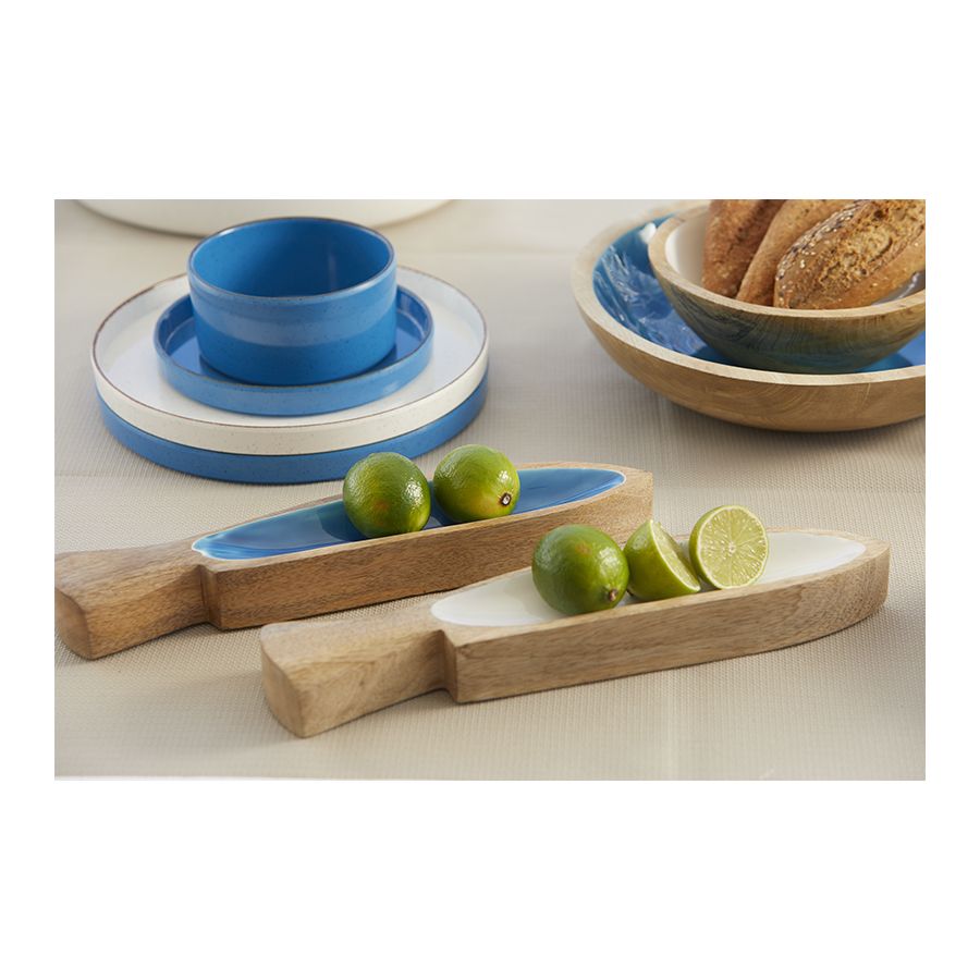 Sardine décorative vide poche en bois de manguier - 3 coloris